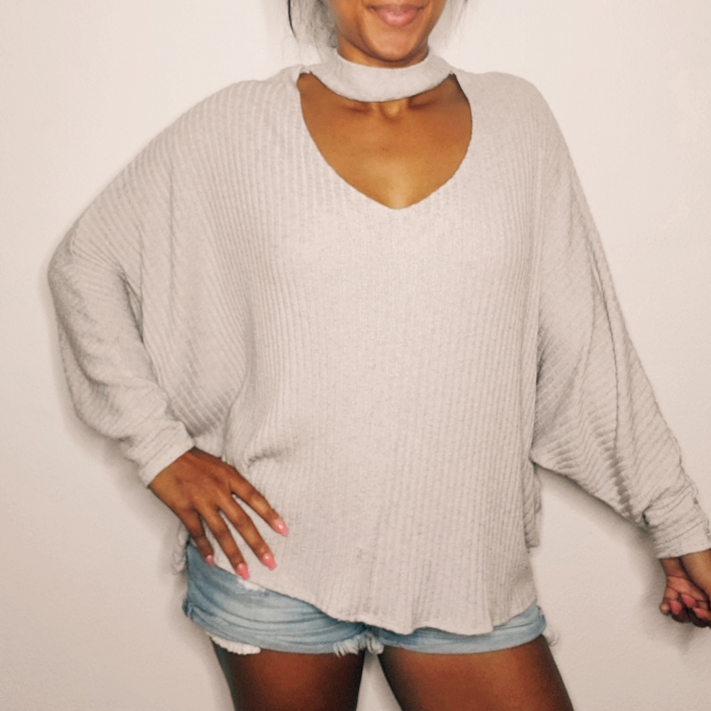 Urban Outfitters Deep V-Neck Halter Sweater